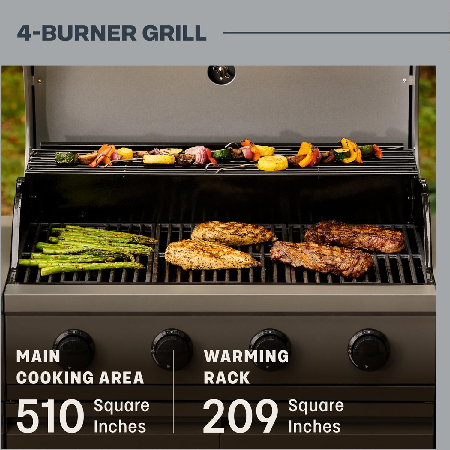 TYTUS TDT-BUN-013 Modular Duo w/ 4-Burner Gas Grill & 2-Burner Gas Griddle - 4 Burner Grill Features - Detail thumbnail