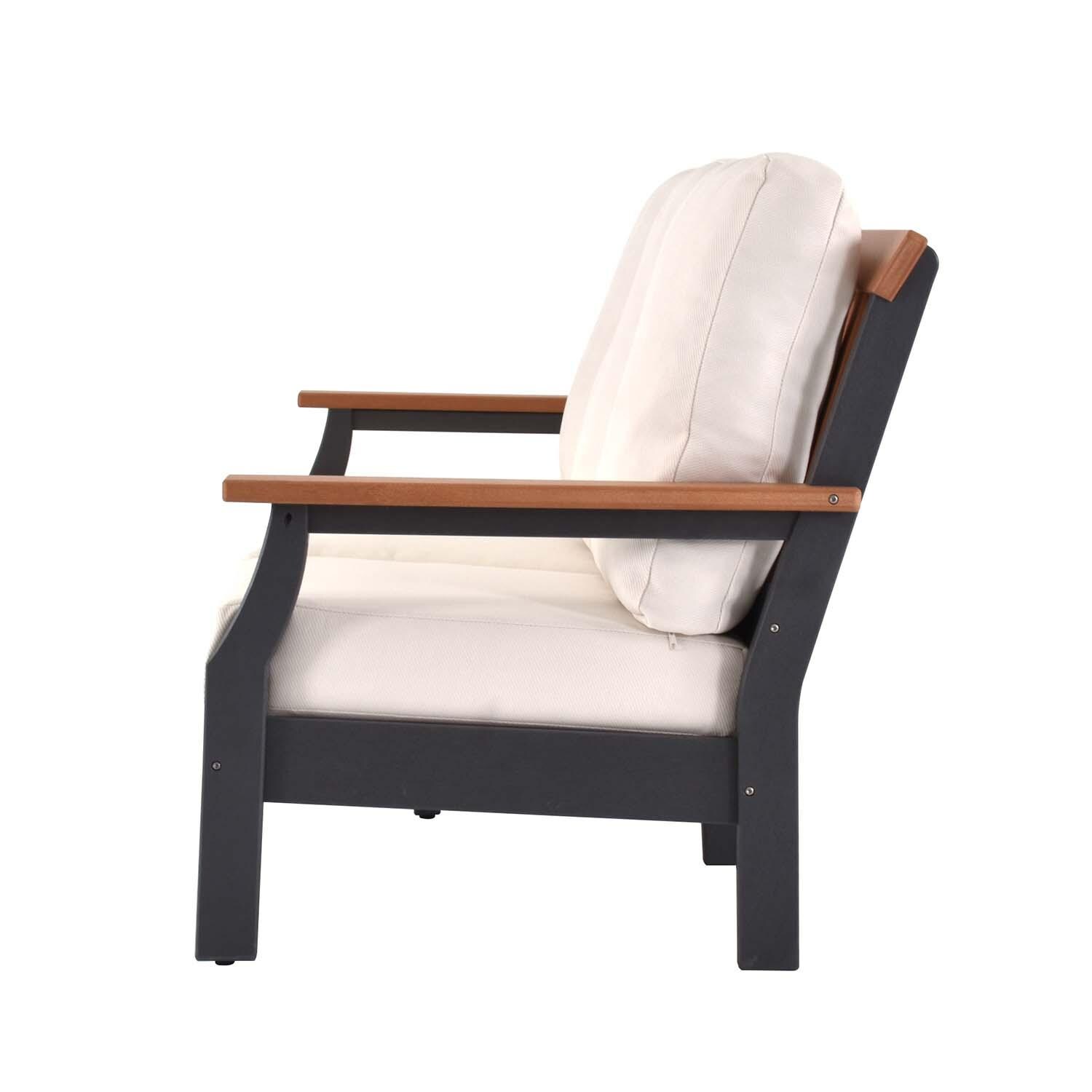 Sabine Landing 5 Pc Set Polyresin Seating Set By Lakeview Outdoor Designs - Sofa Side View - Detail thumbnail