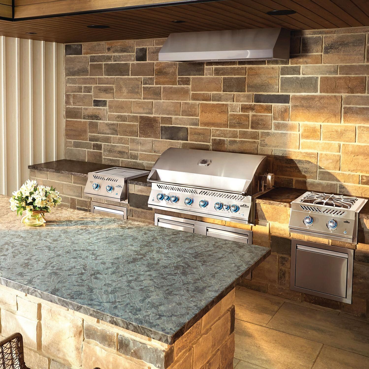 Napoleon BIG44RBNSS Built-In 700 Series 44-Inch Natural Gas Grill with Infrared Rear Burner & Rotisserie Kit - Outdoor Kitchen thumbnail