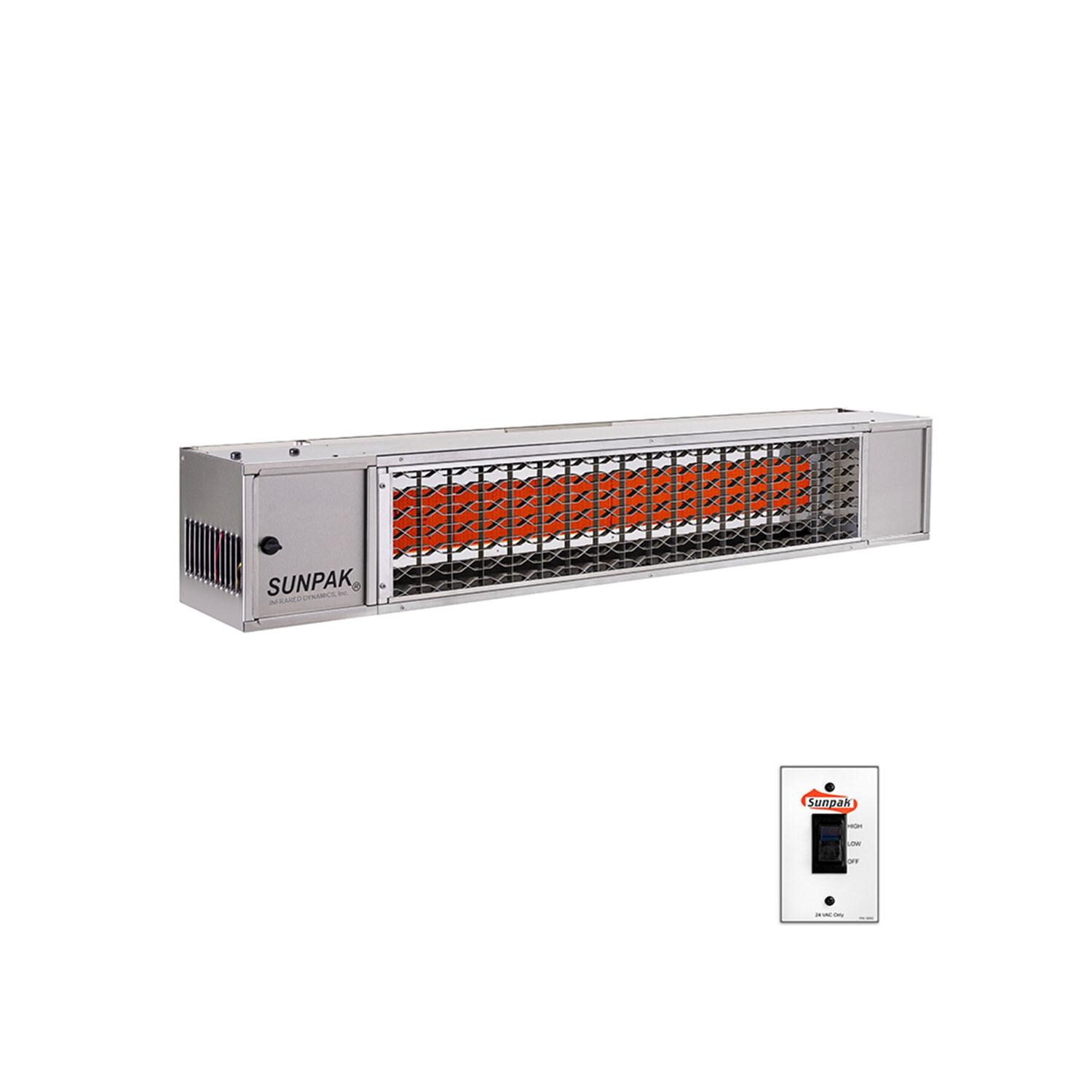 Sunpak 12040 TSH 48-Inch 34,000 BTU Natural Gas Two-Stage Infrared Patio Heater - Stainless Steel thumbnail