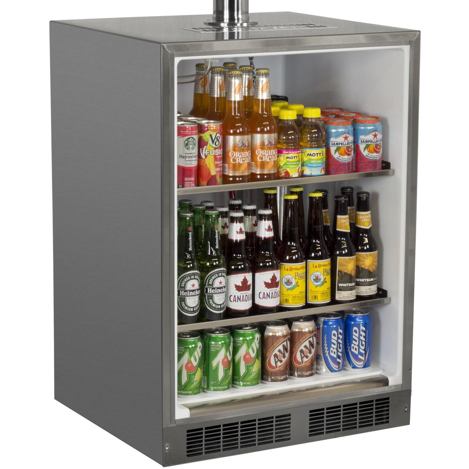 Marvel MOKR124SS31A 24-Inch 5.7 Cu. Ft. Built-in Outdoor Rated Single Tap Beer Dispenser - Stainless Steel - Beverage Storage thumbnail