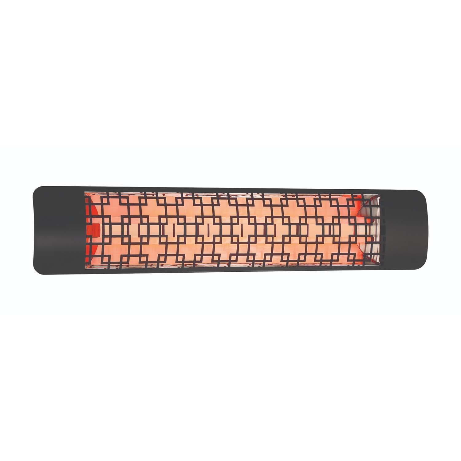 Eurofase EF40480B5 Brix Series 39-Inch 4000 Watt Dual Element 480V Electric Infrared Patio Heater - Black - On - White Background thumbnail