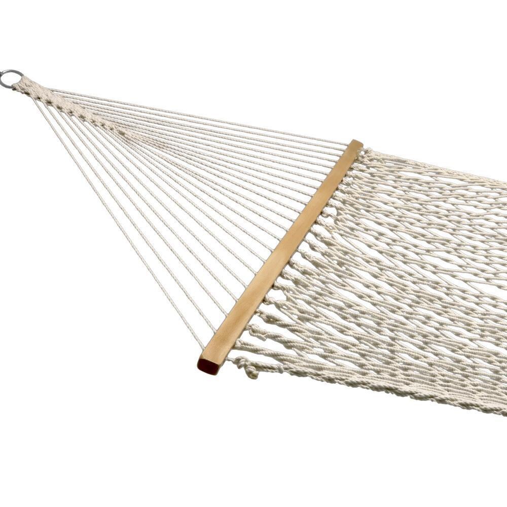 Ultimate Patio Classic Double Rope Hammock w/ 15-Foot Steel Beam Stand - White - Hammock Bed Detail thumbnail