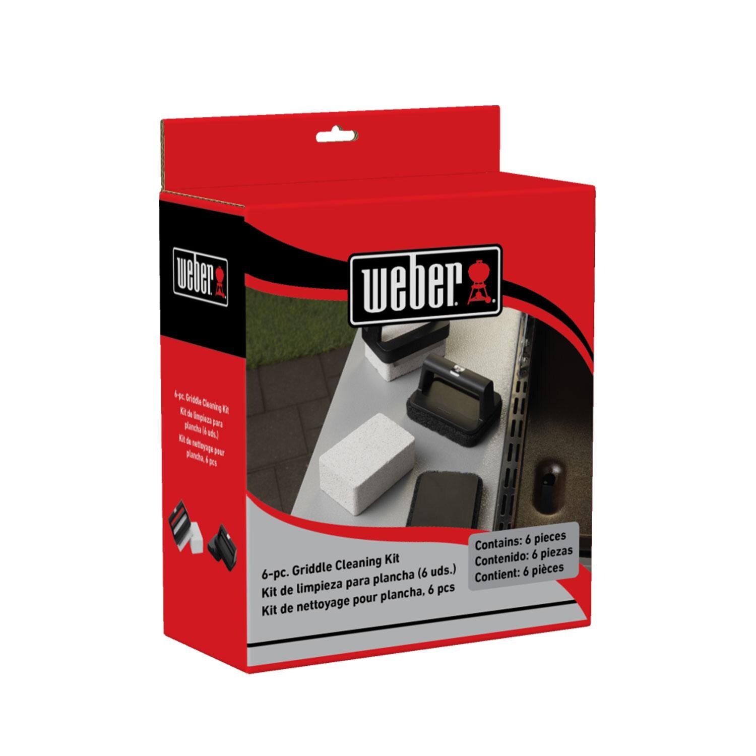 Weber 3400022 6 Pc Griddle Cleaning Set - Packaging - White Background thumbnail