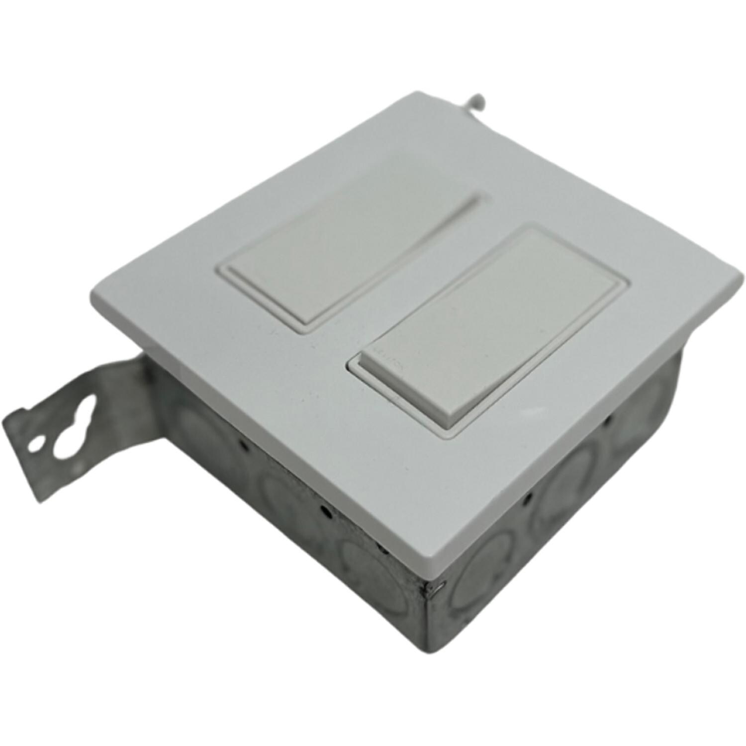 Bromic BH3130072 Manual Dual 20 AMP Switch 120-277V Indoor Kit - Angle - White Background thumbnail