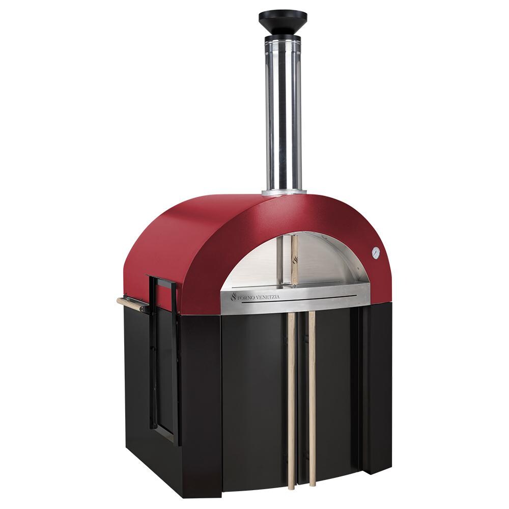 Forno Venetzia Bellagio 300 44-Inch Outdoor Wood-Fired Pizza Oven - Red
