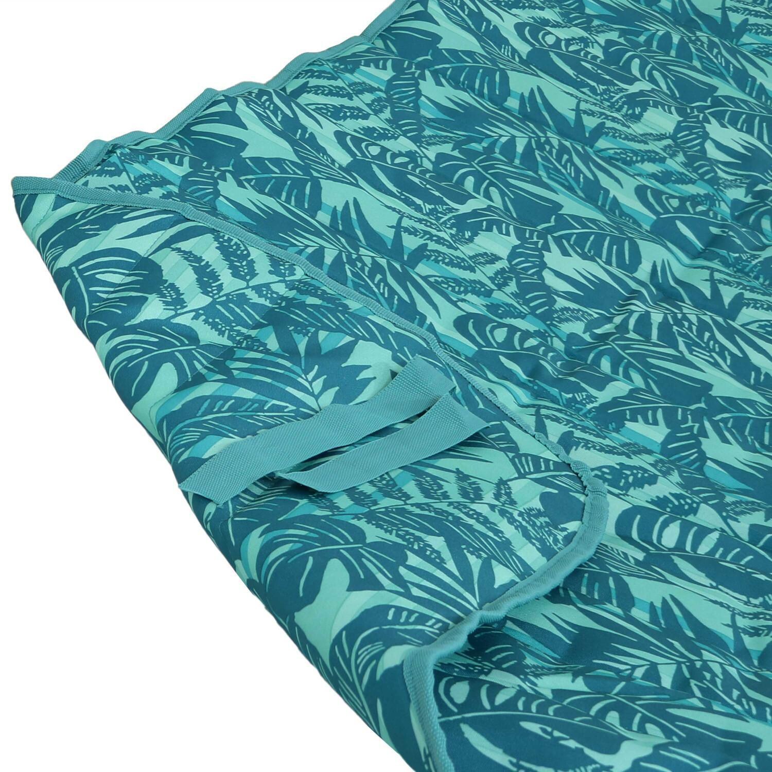 Ultimate Patio Quilted Hammock Pad & Pillow Set - Cool Blue Tropics - Fabric Ties thumbnail