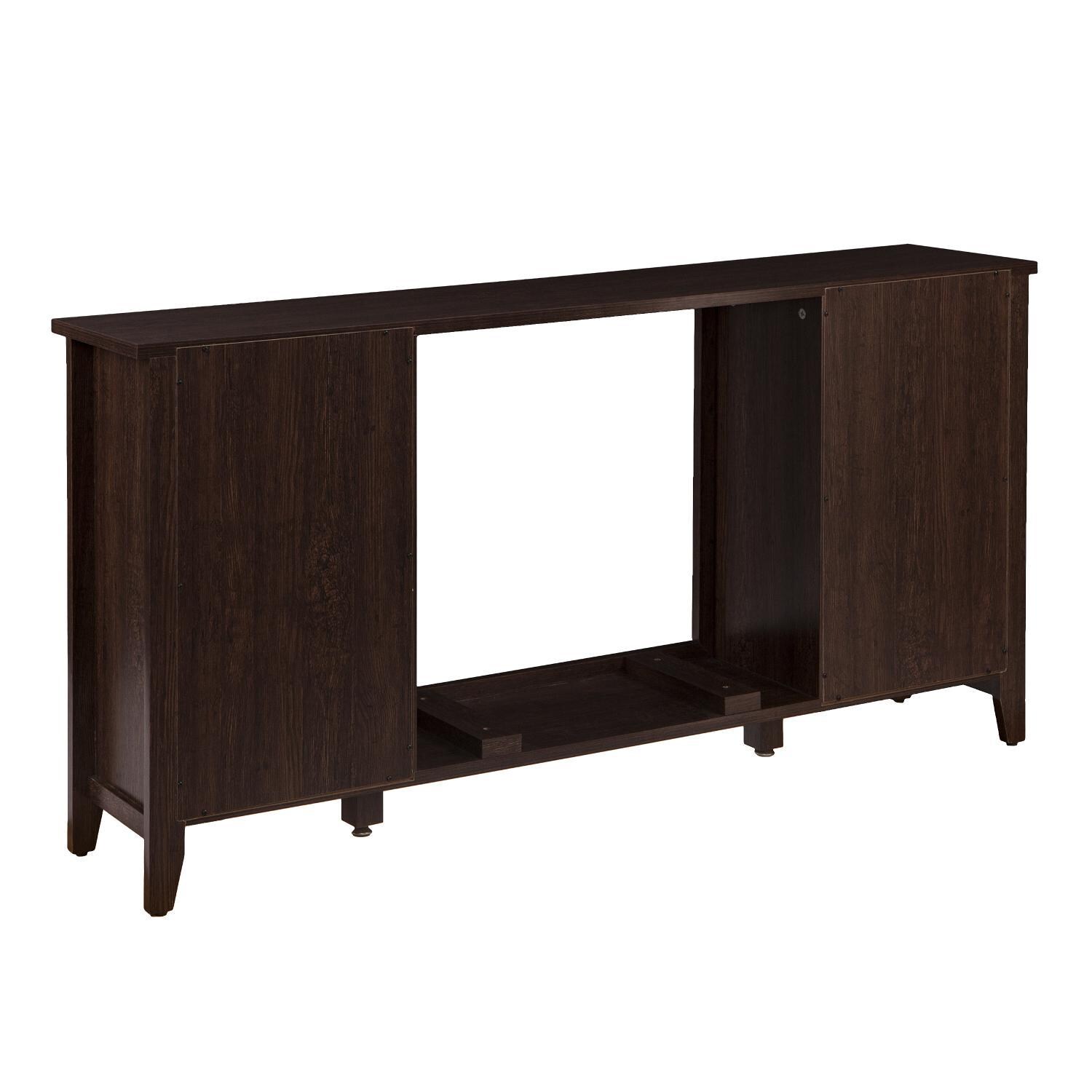 Southern Enterprises Parkdale 55-Inch Electric Fireplace Media Console - Espresso - FP9692 - Back View No Firebox thumbnail