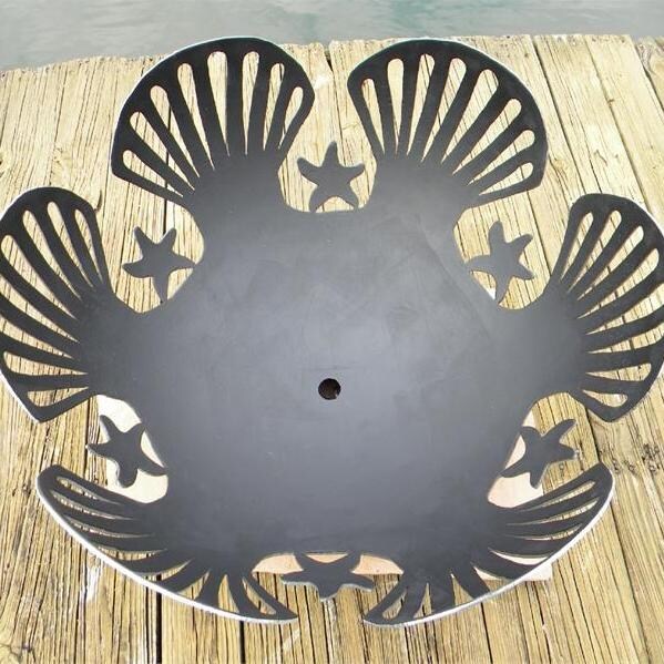 Fire Pit Art Barefoot Beach 36-Inch Wood Burning Fire Pit - Bowl Interior Shown thumbnail