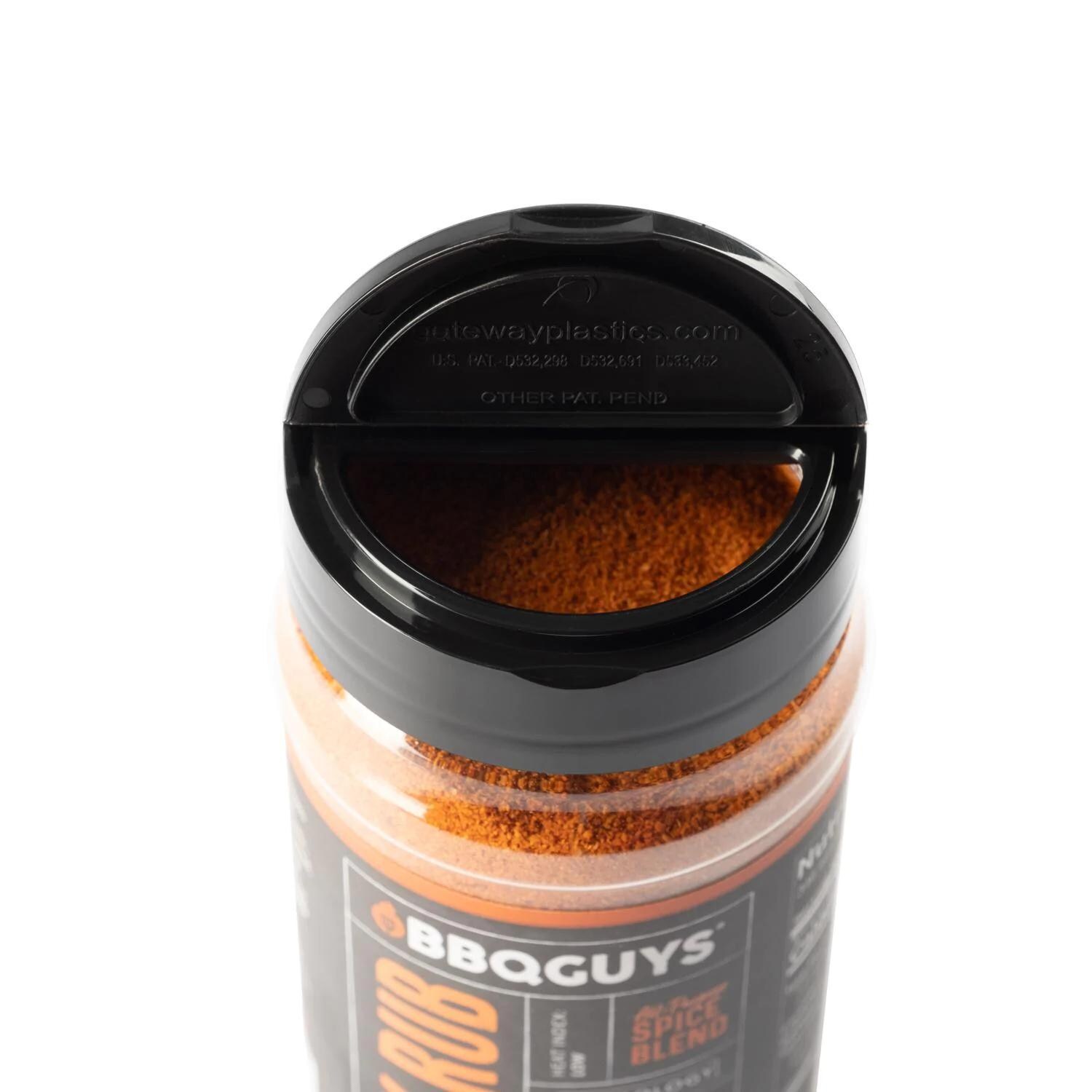 BBQGuys Signature x Spiceology BBQ-RB-PR-16 Pork Rub - 11 Oz. - Flip Top With Large Holes thumbnail