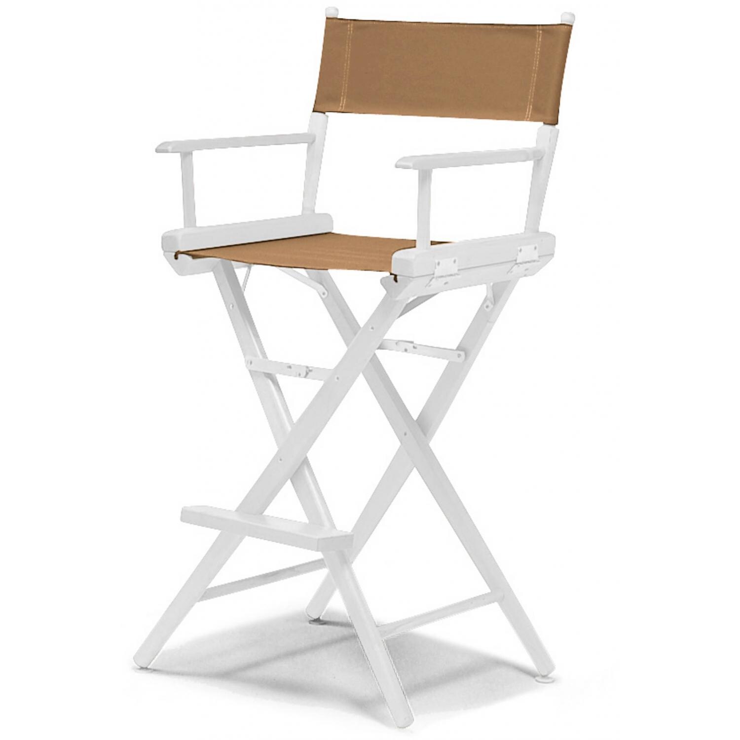 World Famous Bar Height Director Chair By Telescope Casual - White/Stucco