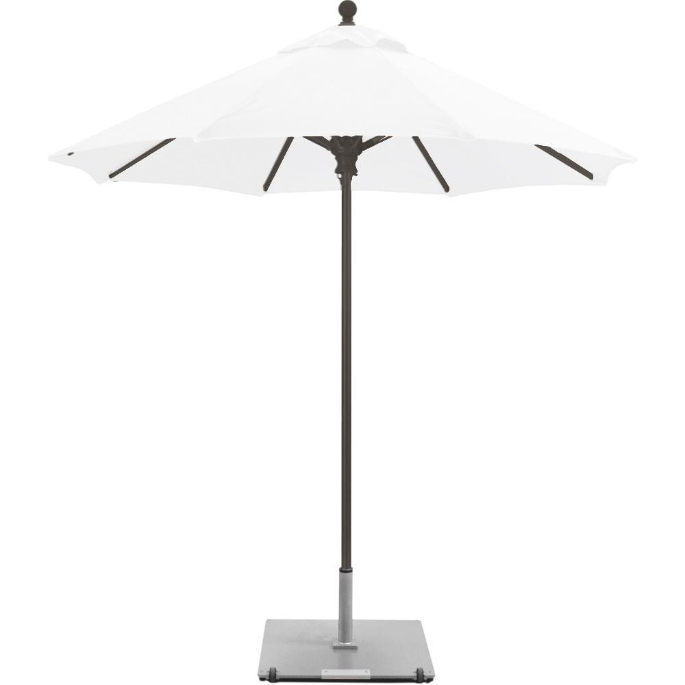 Galtech 7.5 Ft. Commercial Octagonal Aluminum Patio Market Umbrella W/ Push Lift - Antique Bronze Frame W/ Sunbrella Canvas Natural Canopy image