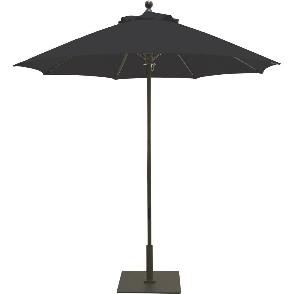 Galtech 7.5 Ft. Octagonal Aluminum Patio Umbrella W/ Manual Lift - Antique Bronze Frame W/ Black Sunbrella Fabric (Umbrella Base Not Included) thumbnail