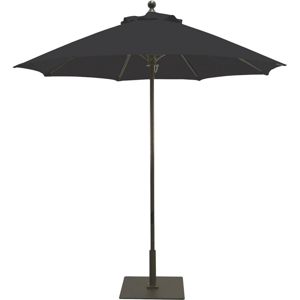 Galtech 7.5 Ft. Octagonal Aluminum Patio Market Umbrella W/ Push Lift - Antique Bronze Frame W/ Sunbrella Canvas Black Canopy
