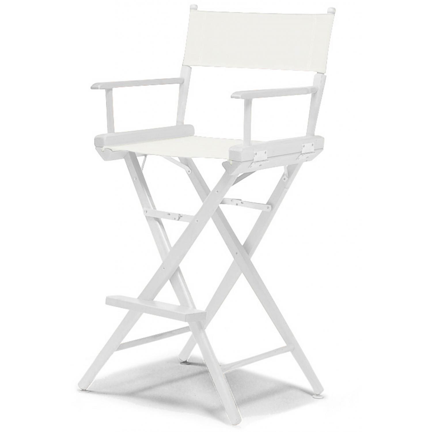 World Famous Bar Height Director Chair By Telescope Casual - White/White