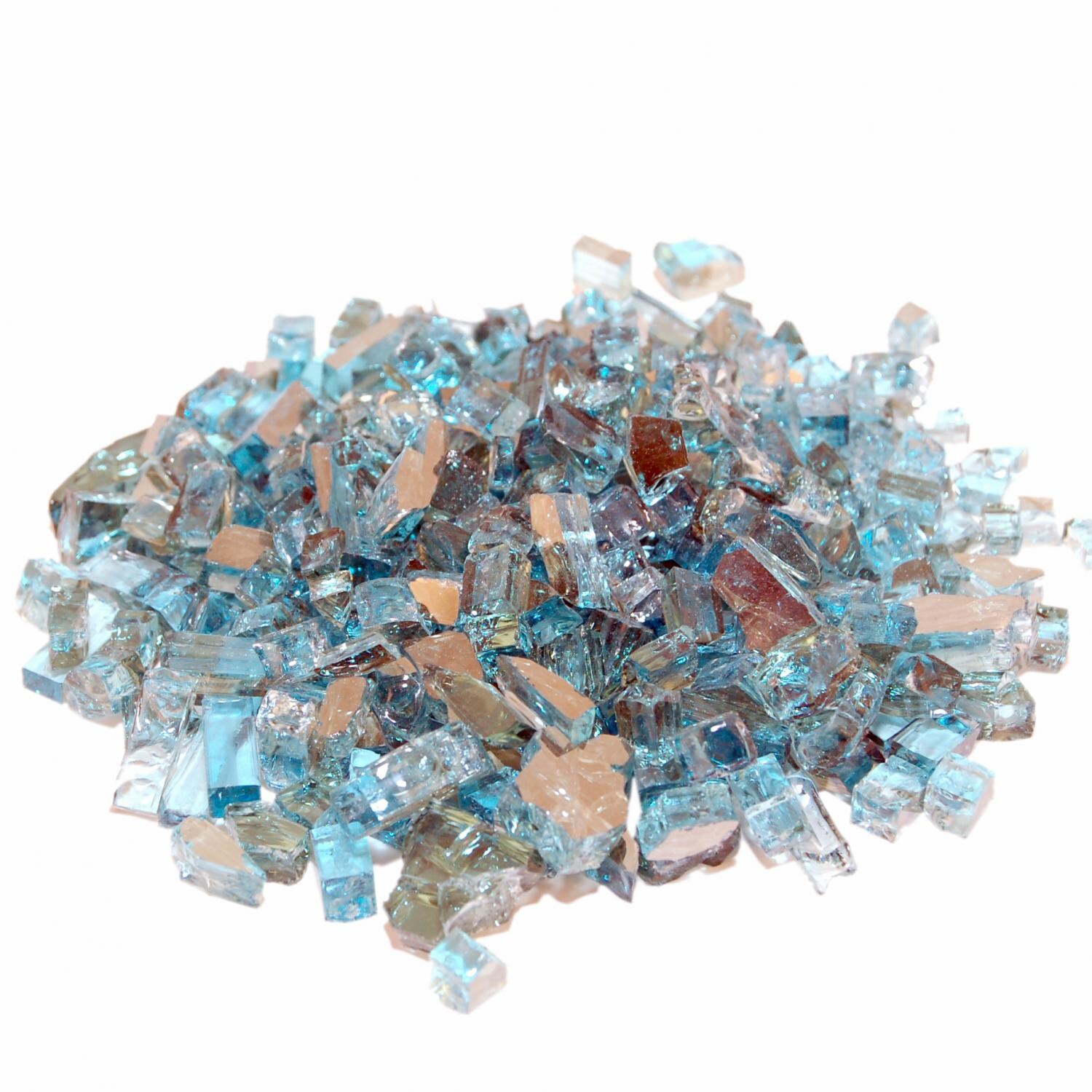 Peterson Real Fyre Glass Azuria Reflective Fire Glass - 40 Lbs thumbnail