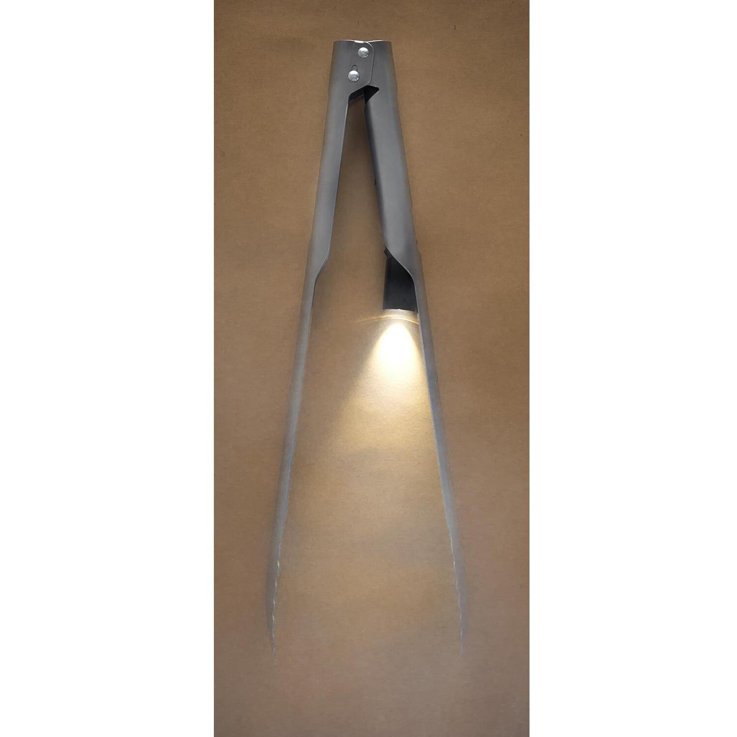 18-Inch Stainless Steel BBQ Tongs With LED Light