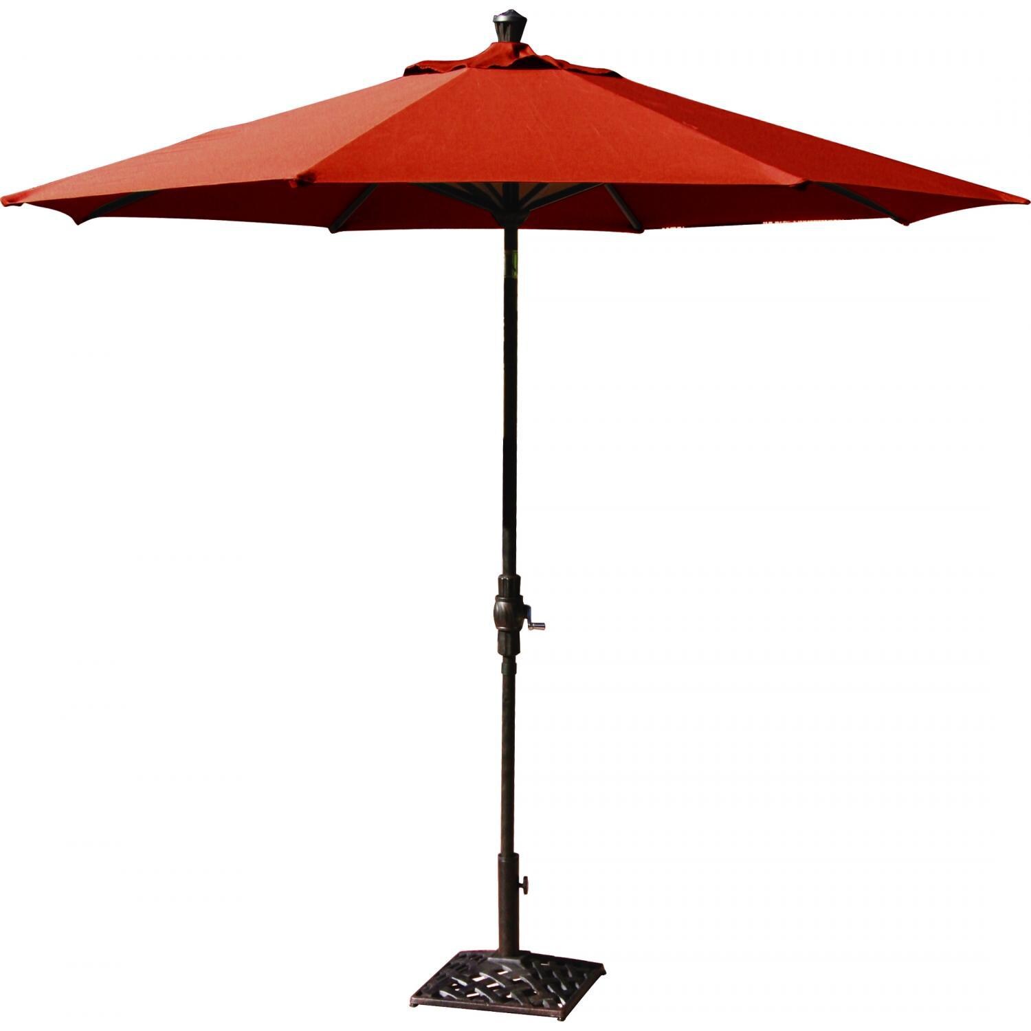 Darlee 9 Ft. Aluminum Bar Height Auto Tilt Patio Market Umbrella - Paprika thumbnail
