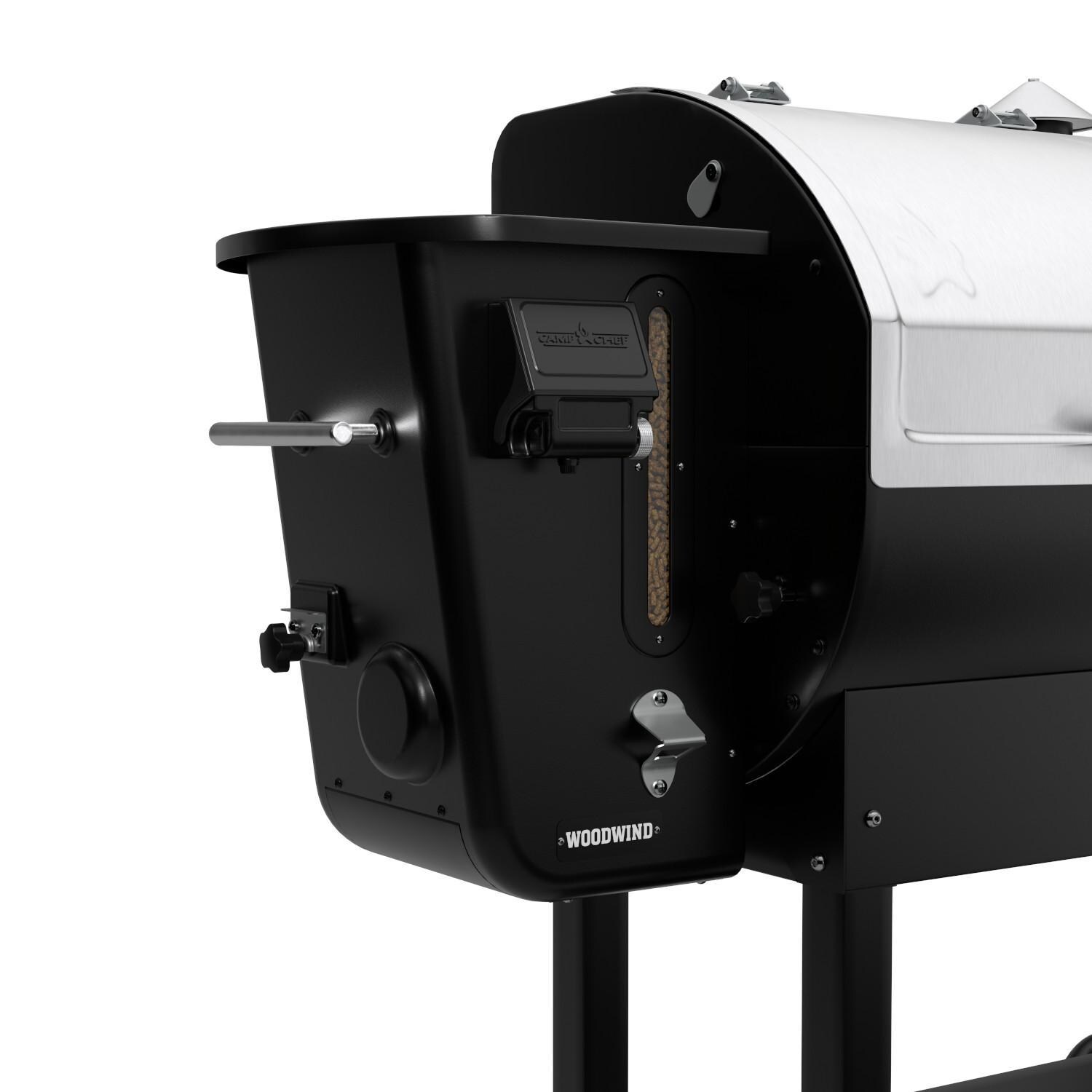 Camp Chef PG36CL Woodwind WiFi 36-Inch Pellet Grill With Propane Sidekick Sear Box - Hopper thumbnail