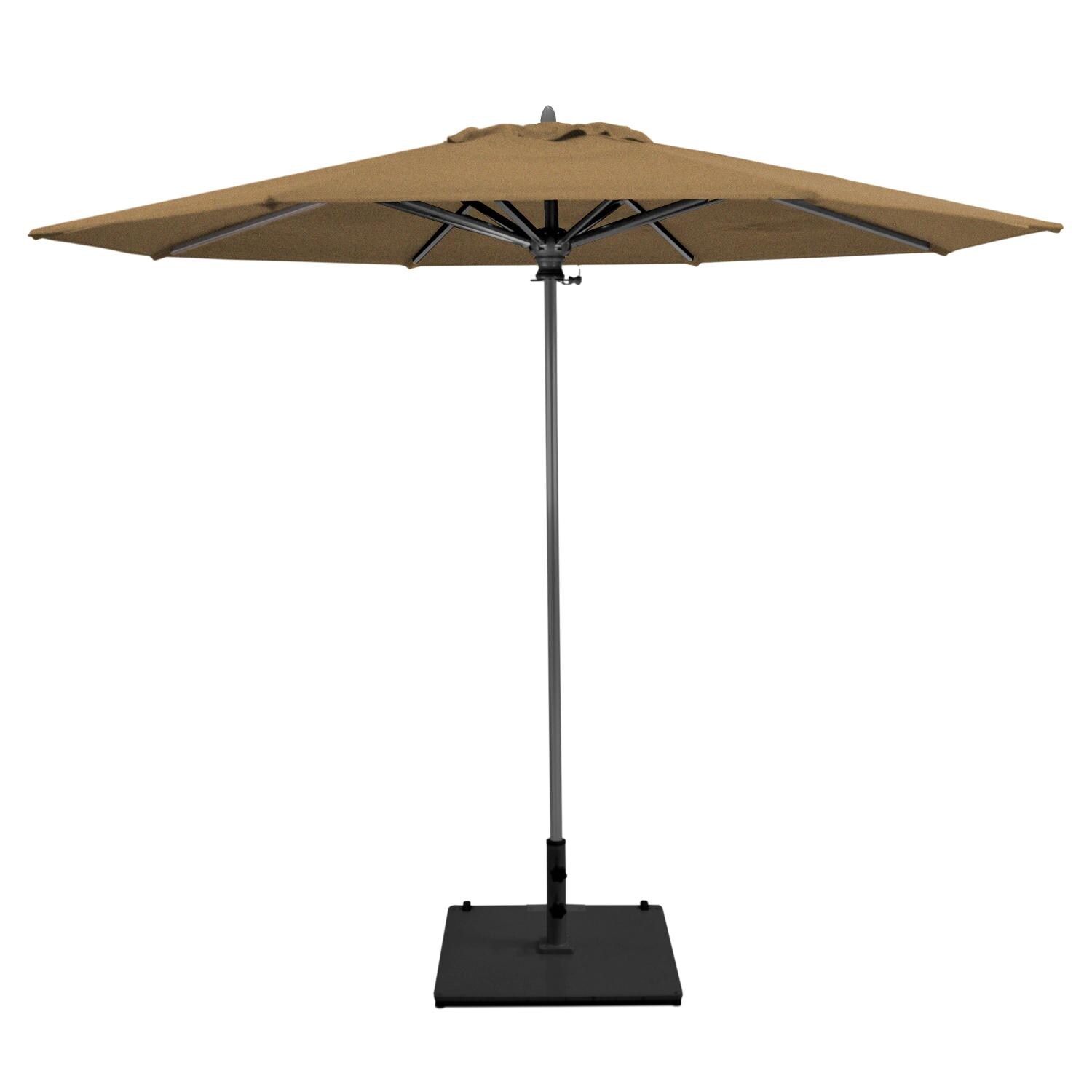 Galtech 9 Ft. Octagonal Aluminum Patio Umbrella W/ Manual Lift - Antique Bronze Frame W/ Teak Sunbrella Fabric (Umbrella Base Not Included) thumbnail