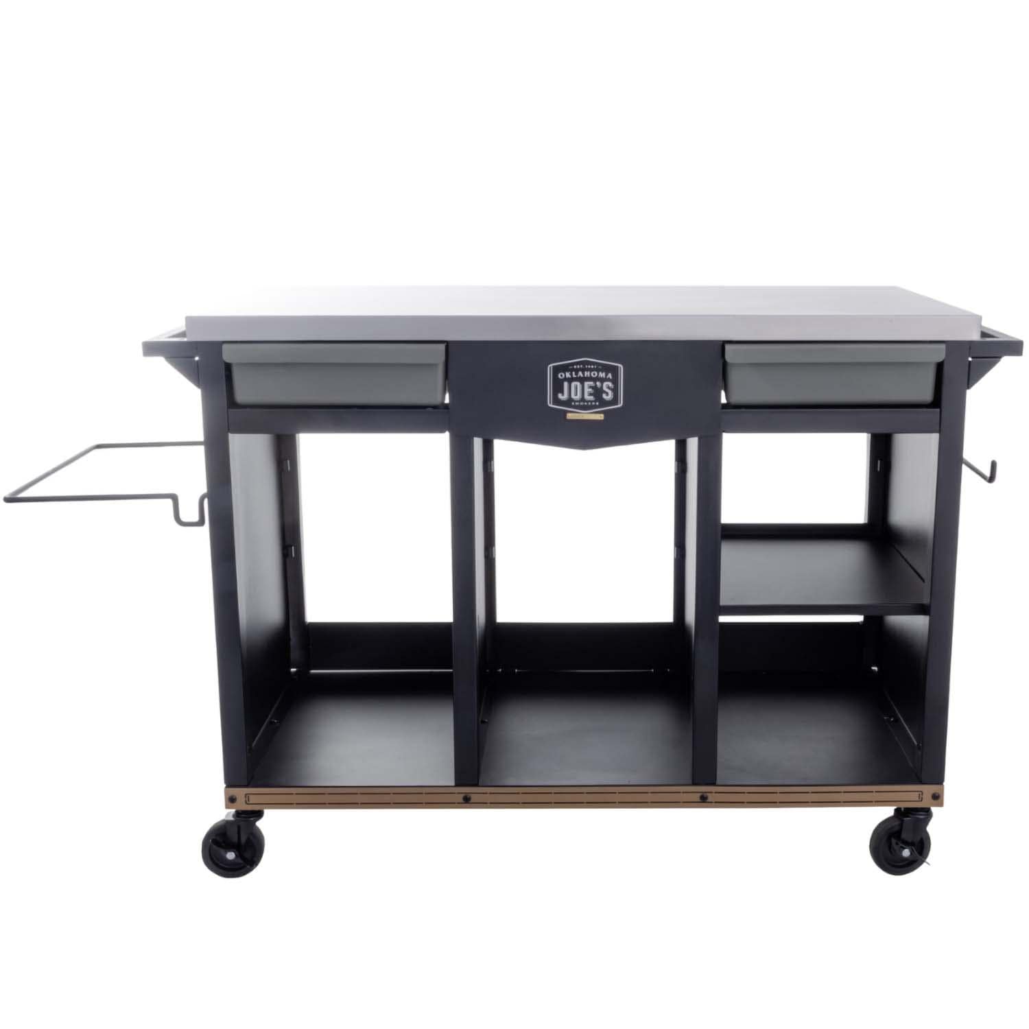Oklahoma Joe's 23252169 Workstation DLX Prep & Storage Cart - Side View - White Background thumbnail