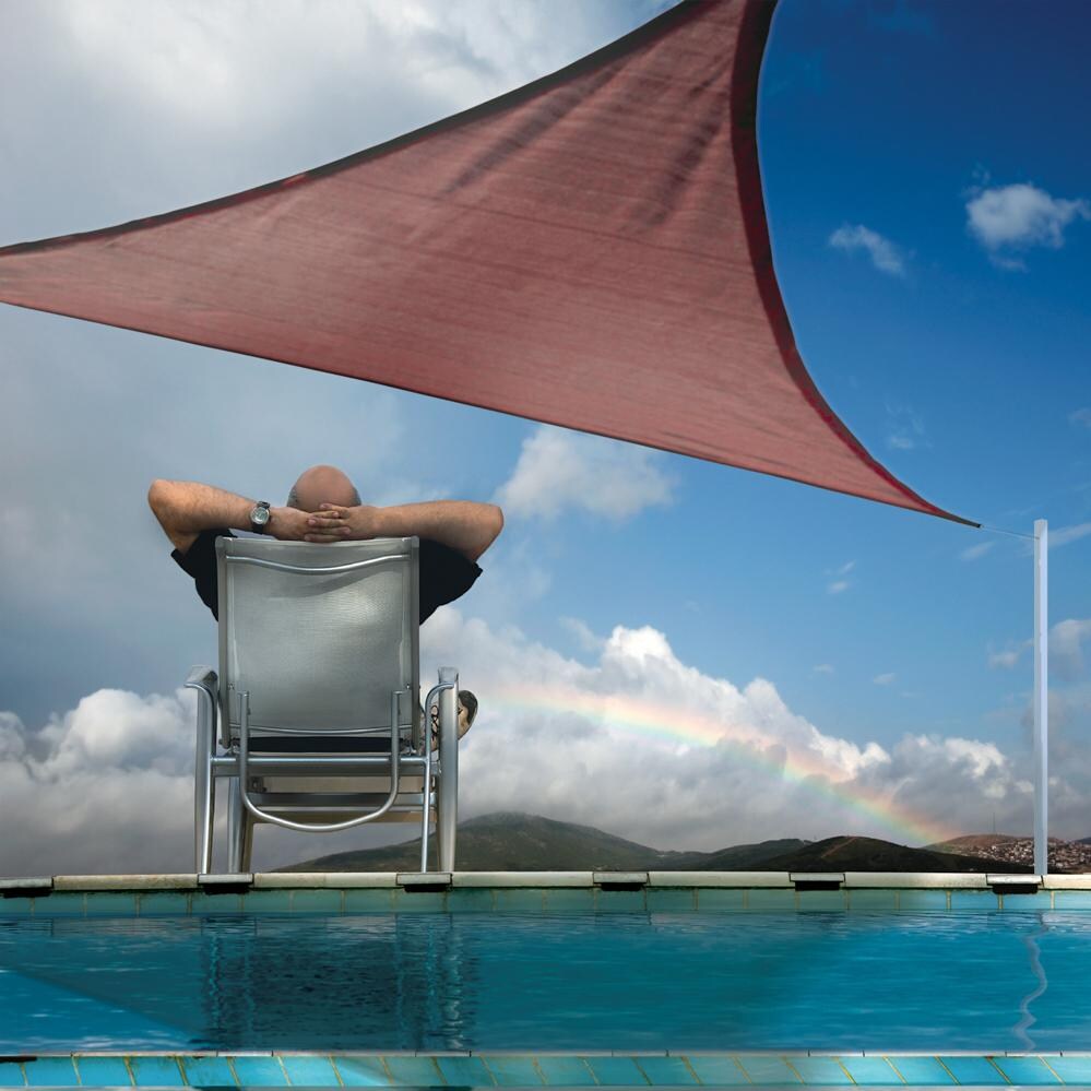 ShadeLogic Sun Shade Sail Heavy Weight 12 Foot Triangle - Terracotta Poolside cover thumbnail