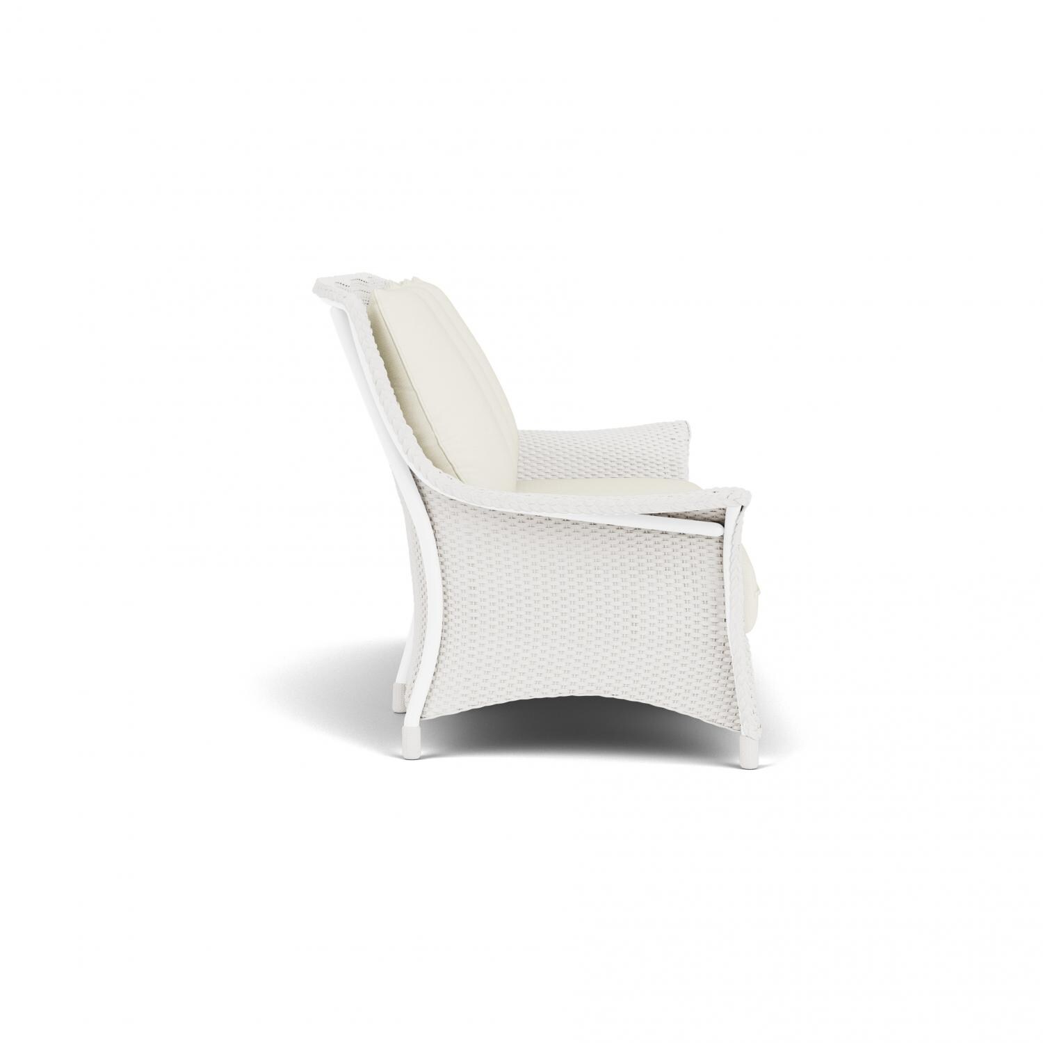 Lloyd Flanders Mandalay Sofa in White Finish with Sailcloth Salt fabric - Side thumbnail