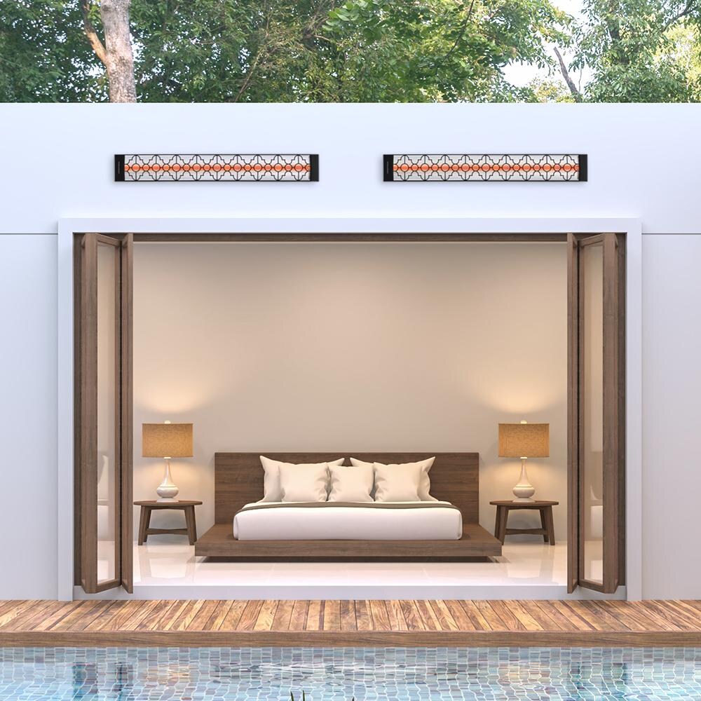 Infratech C2024BL3 Motif Collection 39-Inch 2000W Single Element 240V Electric Infrared Patio Heater - Lifestyle thumbnail