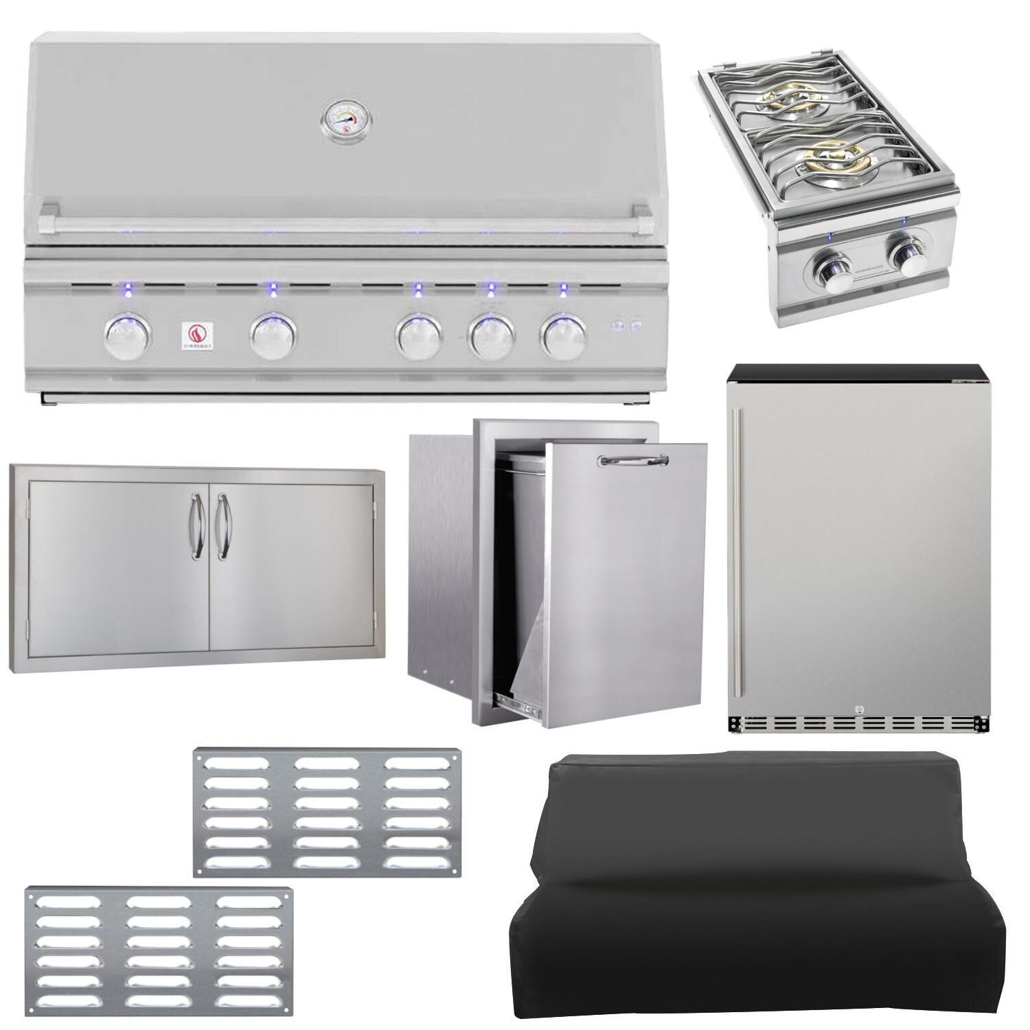 Summerset TRL 8-Piece 38-Inch Natural Gas Outdoor Kitchen Package - TRL38-NG-8PC-PROMO