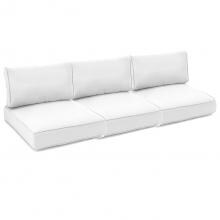 Sunbrella Canvas Natural 6 Piece Medium Square Outdoor Replacement Sofa Cushion Set W/ Piping By BBQGuys