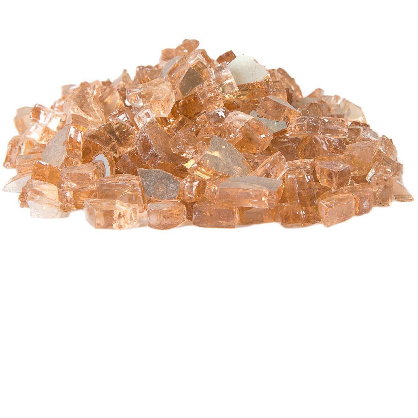 Lakeview Outdoor Designs 1/4-Inch Sunset Amber Reflective Fire Glass thumbnail