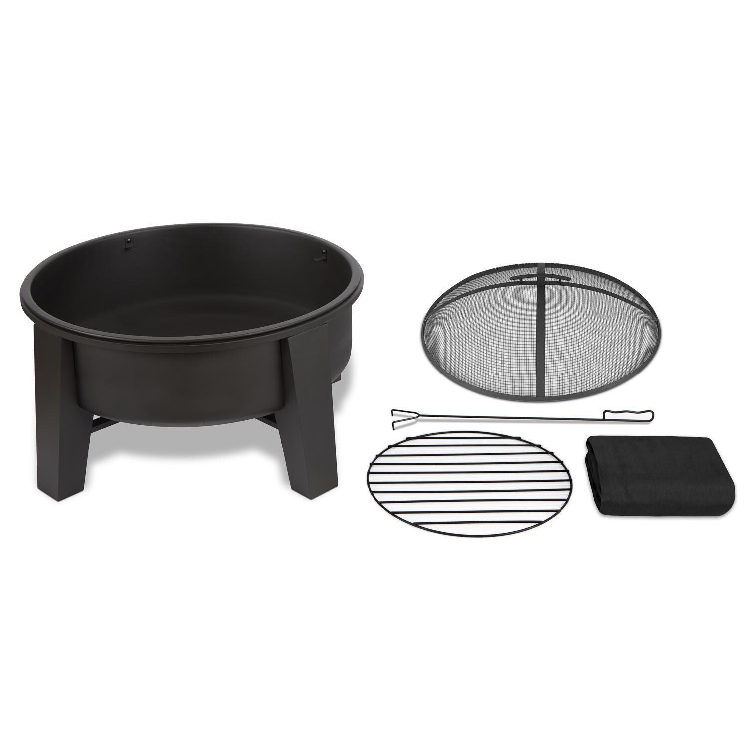 Ultimate Patio SC-360-BLK Logtown 35-Inch Round Wood Burning Fire Pit - Accessories thumbnail