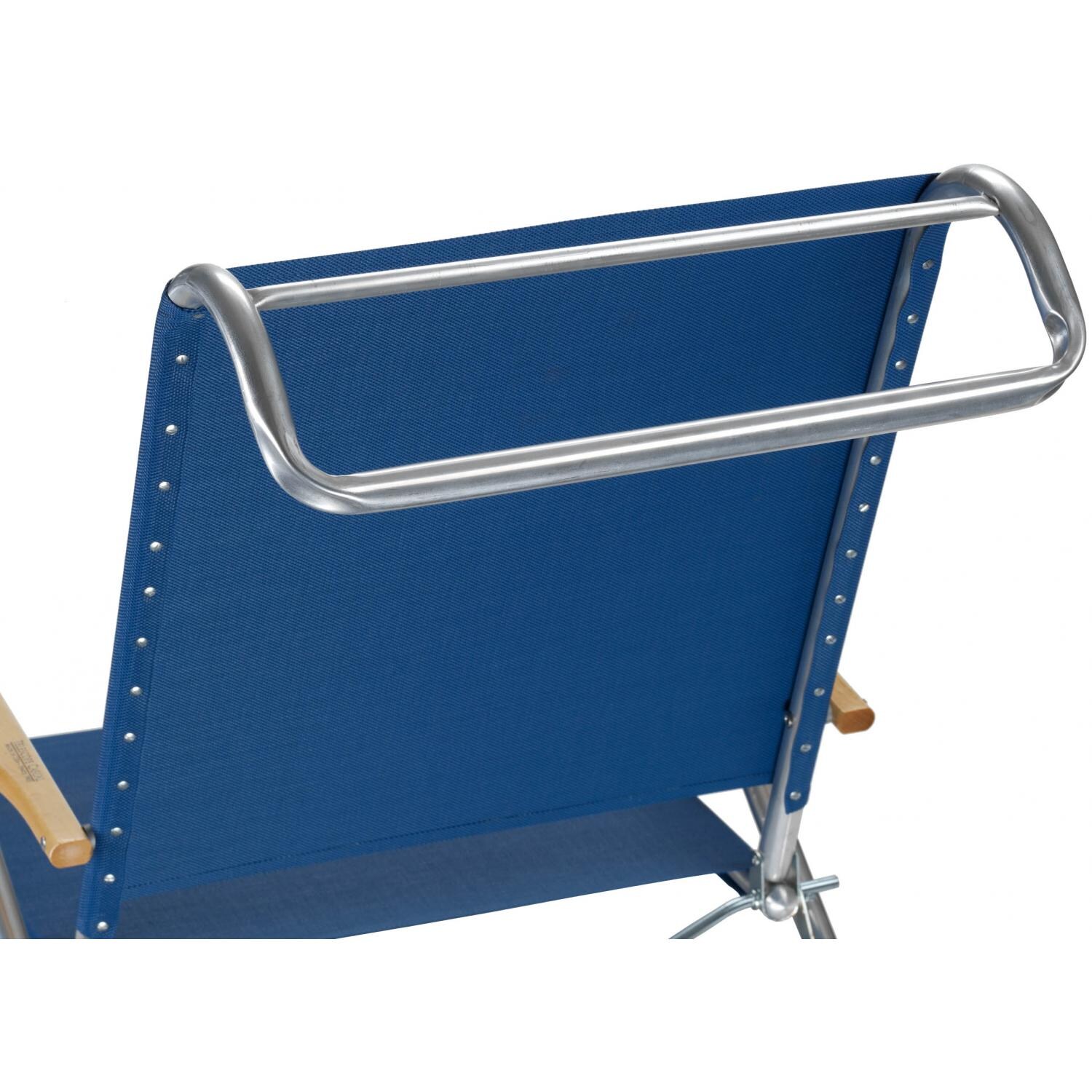 Original Mini-Sun Folding Aluminum Beach Chair By Telescope Casual - Towel Hanger (Shown in Cobalt) thumbnail