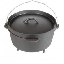Cajun Classic 4.5-Quart Seasoned Cast Iron Camp Pot With Legs - GL10456S image