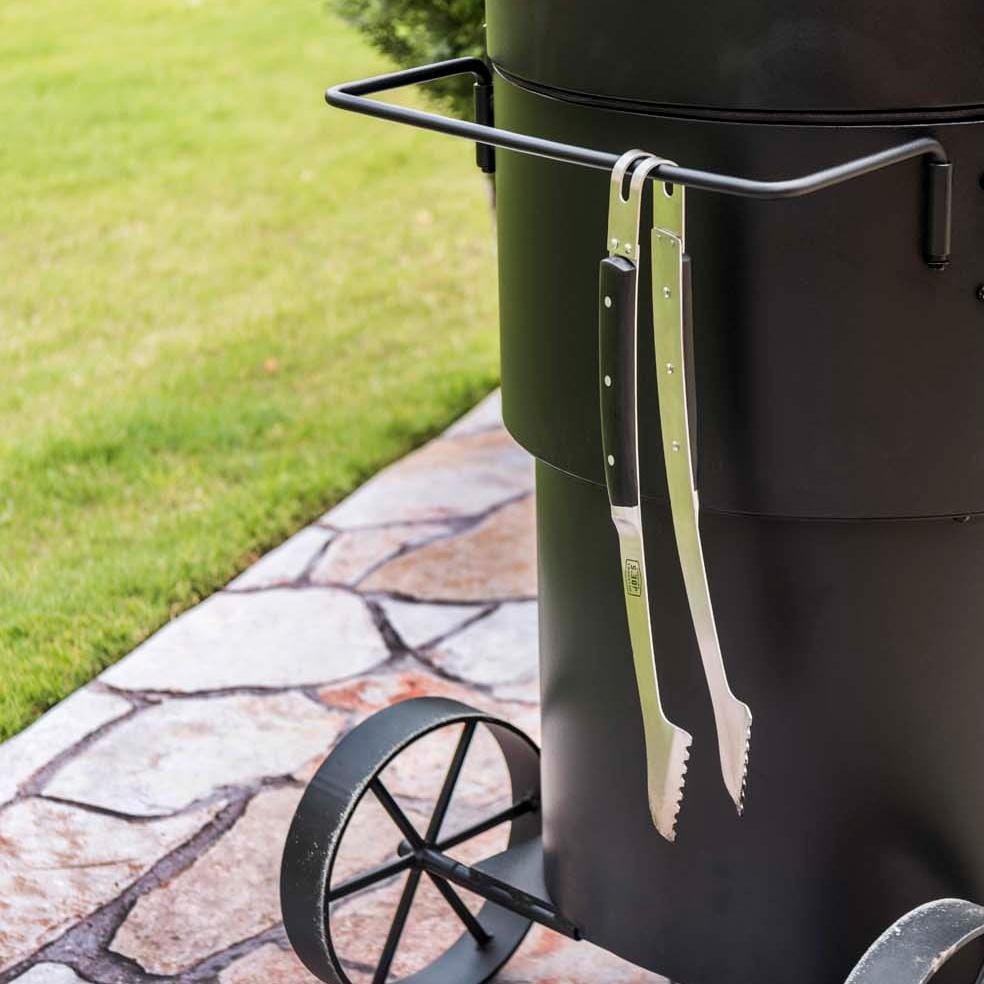 Oklahoma Joe's 7826131R06 Blacksmith 2 Pc Spatula & Tong Set - Tongs Hanging - Lifestyle thumbnail