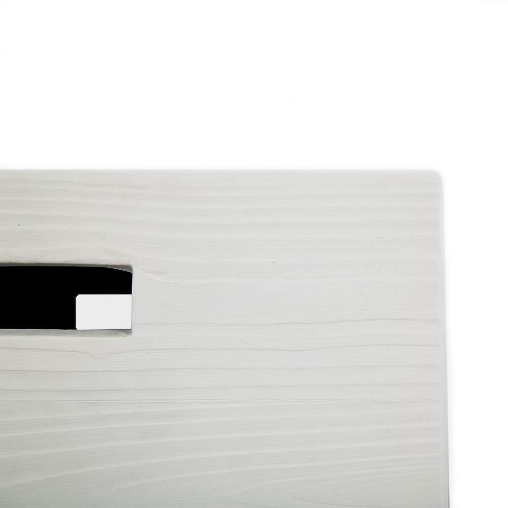 Sunset West Bazaar 20-in Square GRFC Faux Bois Tank Cover - Bone - Corner - Detail thumbnail