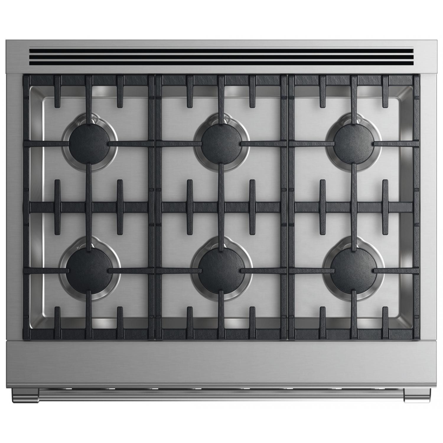 Fisher Paykel Professional 36-Inch 6-Burner Dual-Fuel Gas Range - Top View thumbnail