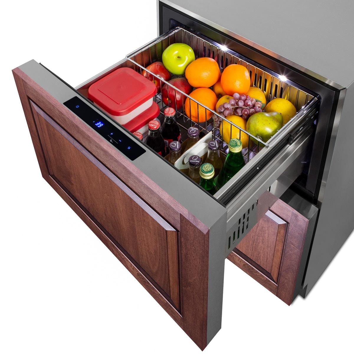 Summit ADRD241CSS 24-Inch 3.7 Cu. Ft. 2-Drawer All-Refrigerator - Custom Panel - Bottom Drawer Full thumbnail