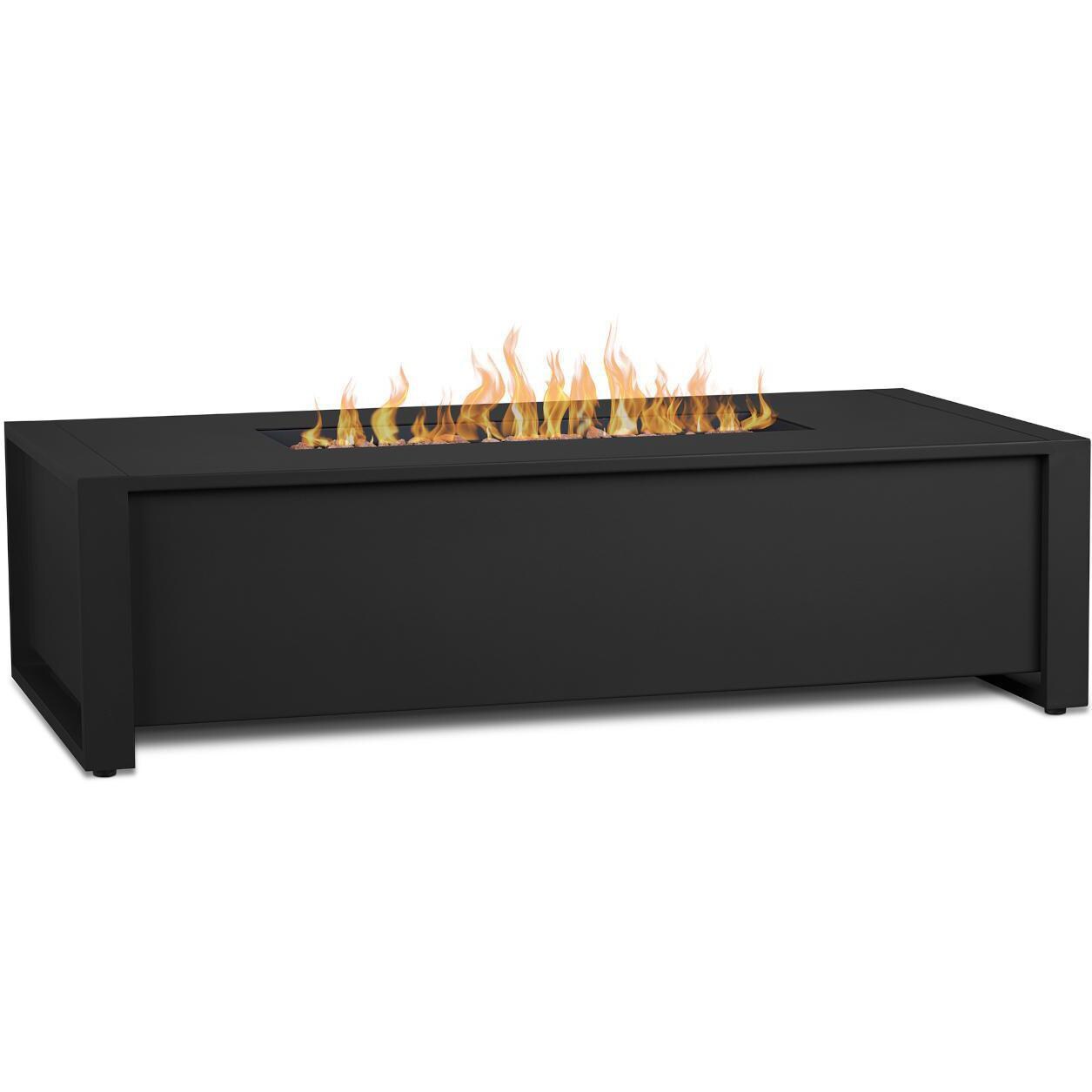Lakeview Outdoor Designs SC-6340LP-BLK Lafitte 52-Inch Rectangle Propane Gas Fire Table - Flames thumbnail