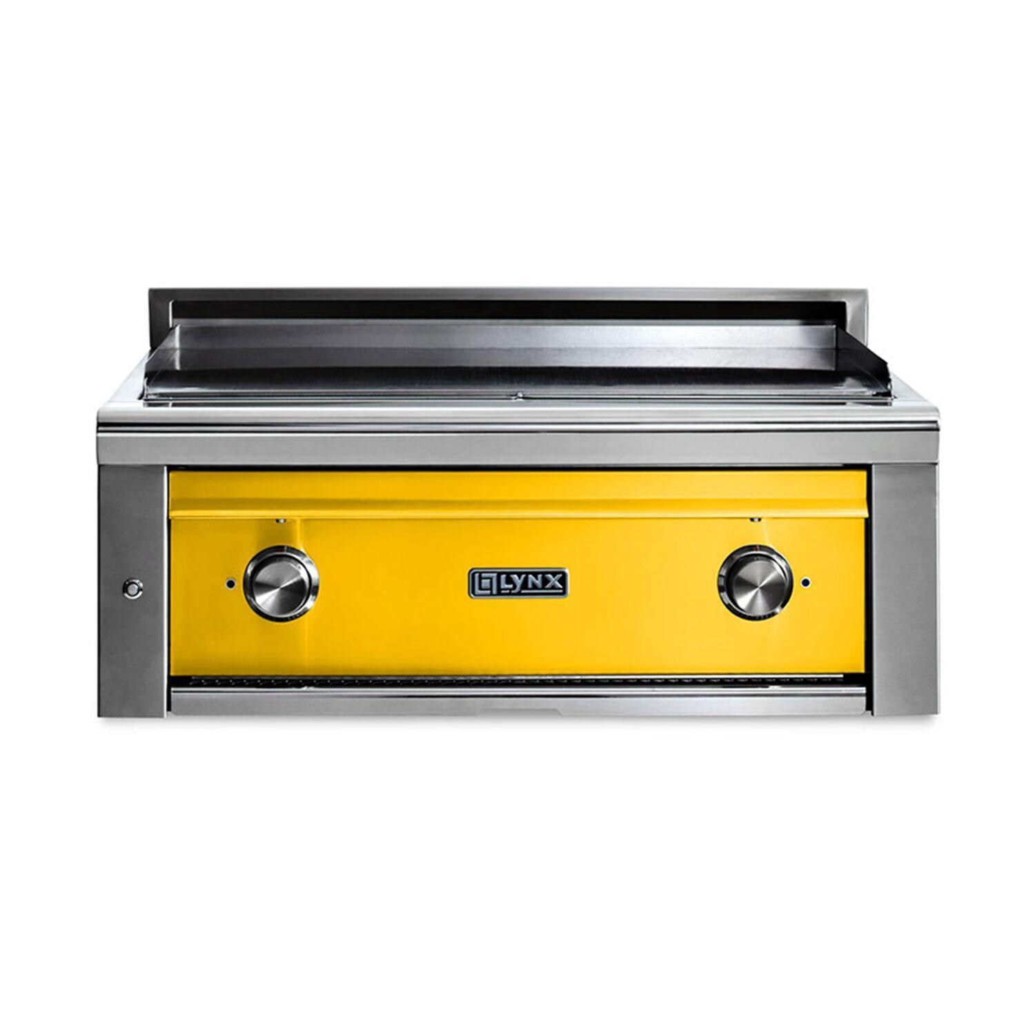 Lynx L30AG-CANG Asado 30 Inch Built-In Natural Gas Flat Top Grill in California Poppy - Display - White Background thumbnail