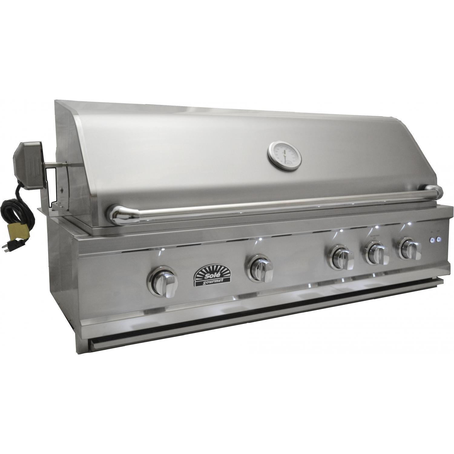 Sole Luxury 42-Inch Built-In Propane Gas Grill With Rotisserie