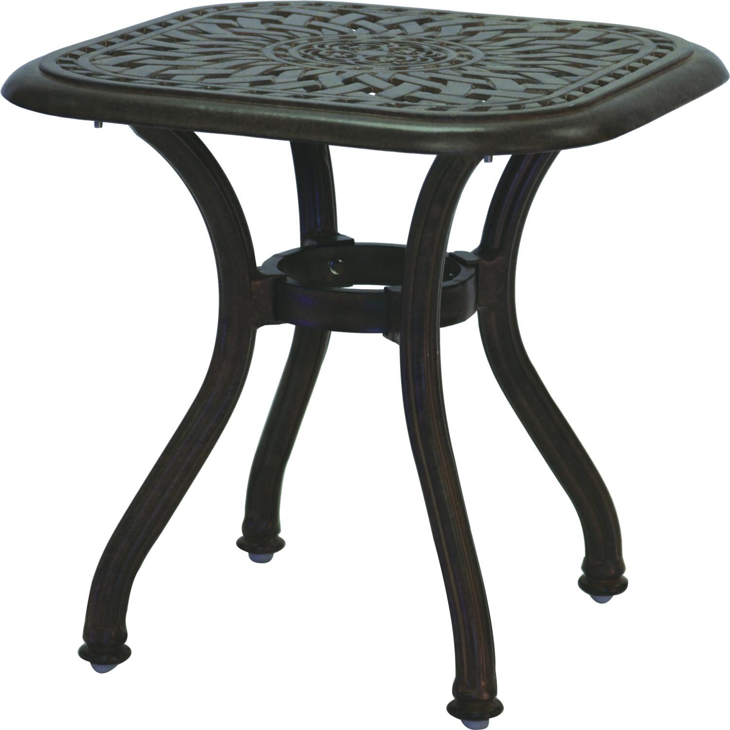 Series 60 21 Inch Cast Aluminum End Table by Darlee