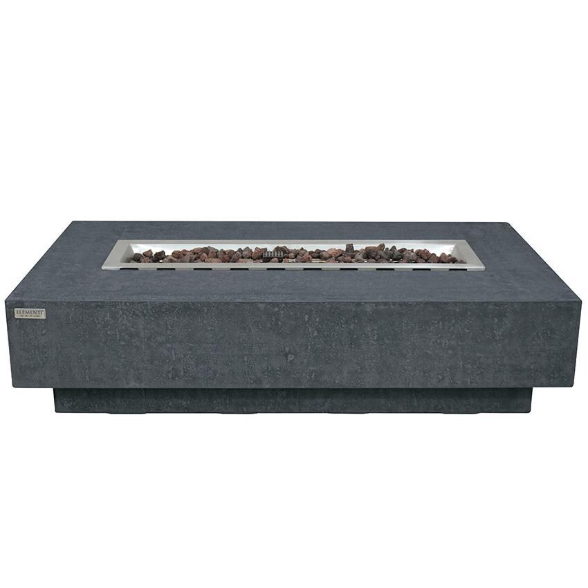 Elementi Hampton OFG139DG-NG 56-Inch Natural Gas Dark Gray Fire Pit Table - Uncovered and Unlit thumbnail