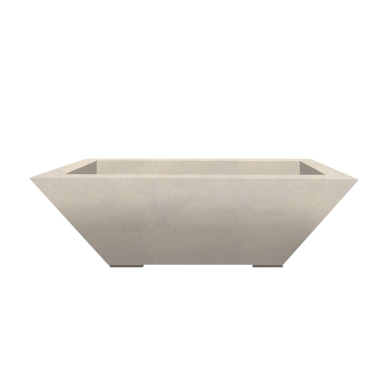 Lombard Pedestal 29-in Square GFRC Natural Gas Fire Pit in Coastal by Prism Hardscapes