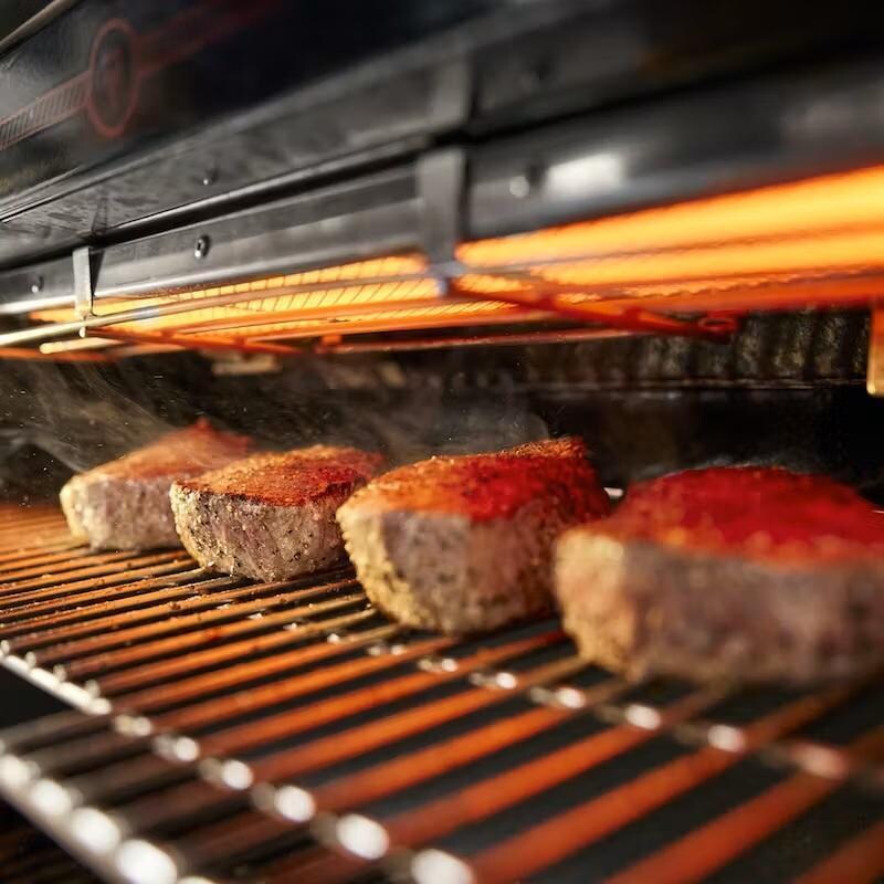 Weber Grills 1500040 Weber Summit FS38 E Natural Gas Grill - Black - Cooking Filet Mignon - Lifestyle thumbnail