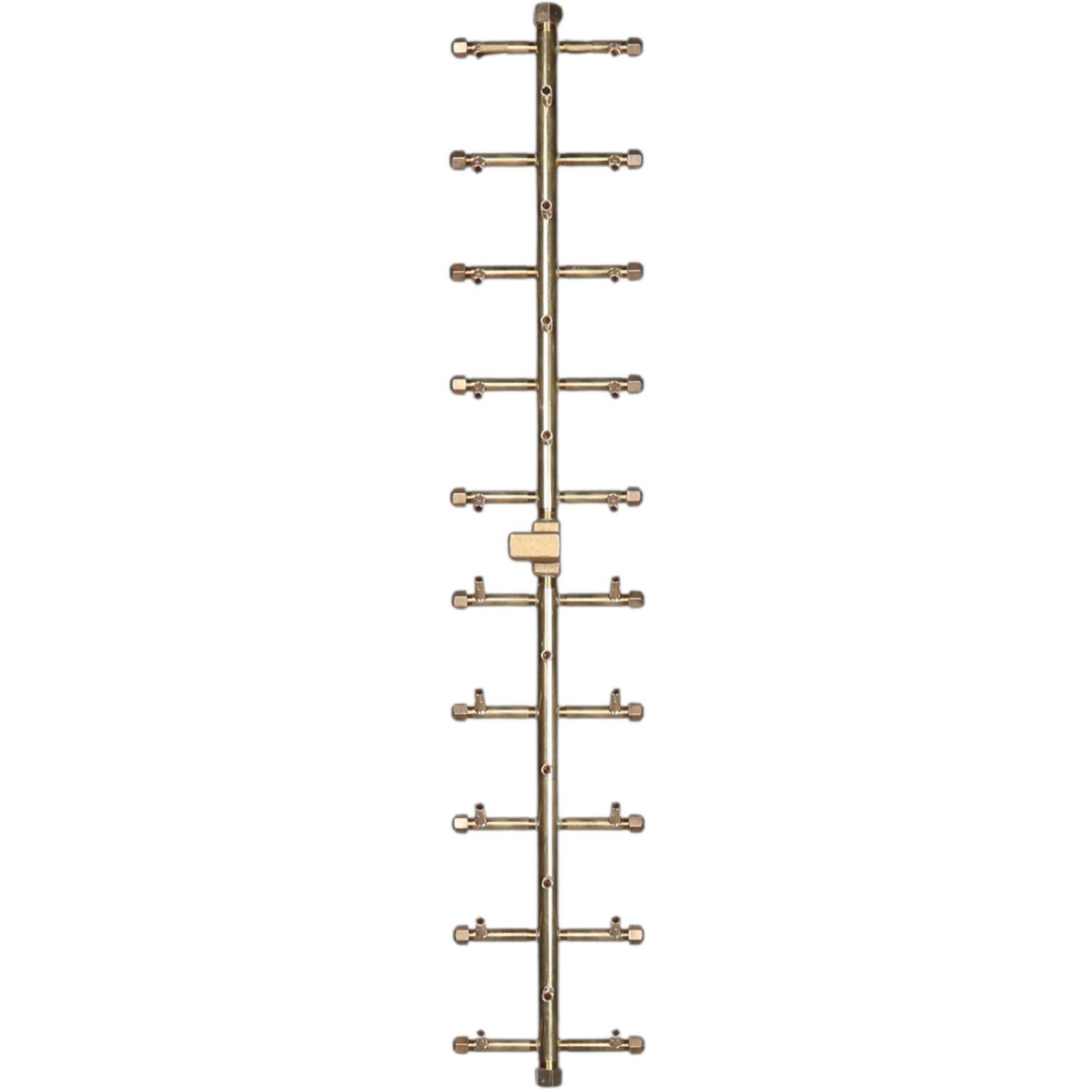 Warming Trends 39 X 7 Inch Tree-Style Brass Natural Gas/Propane Burner