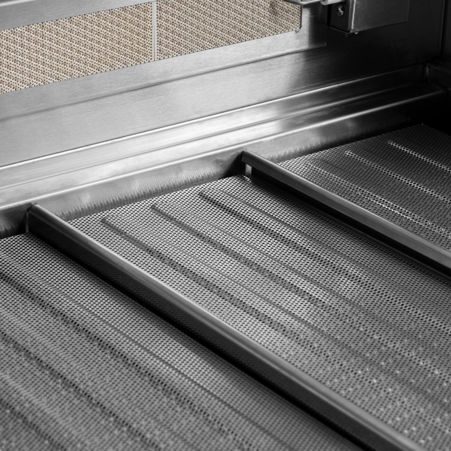 Blaze - BLZ-SGFT-316 - Marine Grade Perforated Flame Tamer For Premium LTE, Prelude LBM, & Traditional Gas Grills - Closeup Towards Rear Of Grill thumbnail