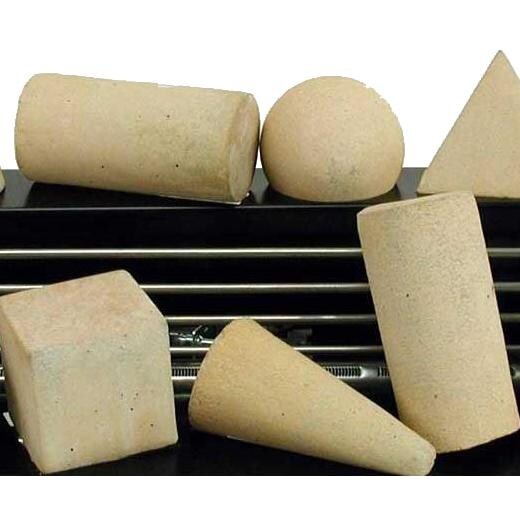 Rasmussen 30-Inch Beige ALTERNA FireShape Set With Vent-Free Black Chassis Burner - Close-Up Of FireShapes thumbnail