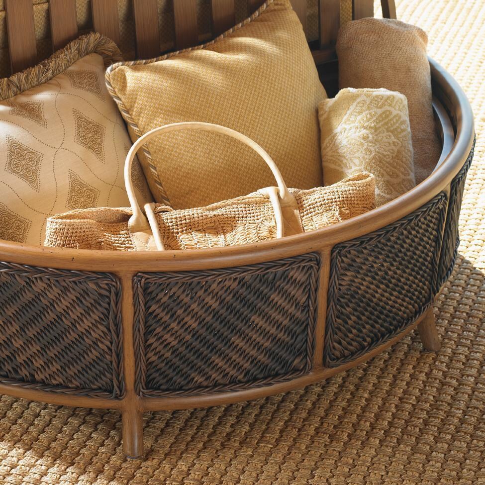 Tommy Bahama 3170-44ST Island Estate Lanai Wicker Patio Storage Ottoman - Storage Detail thumbnail