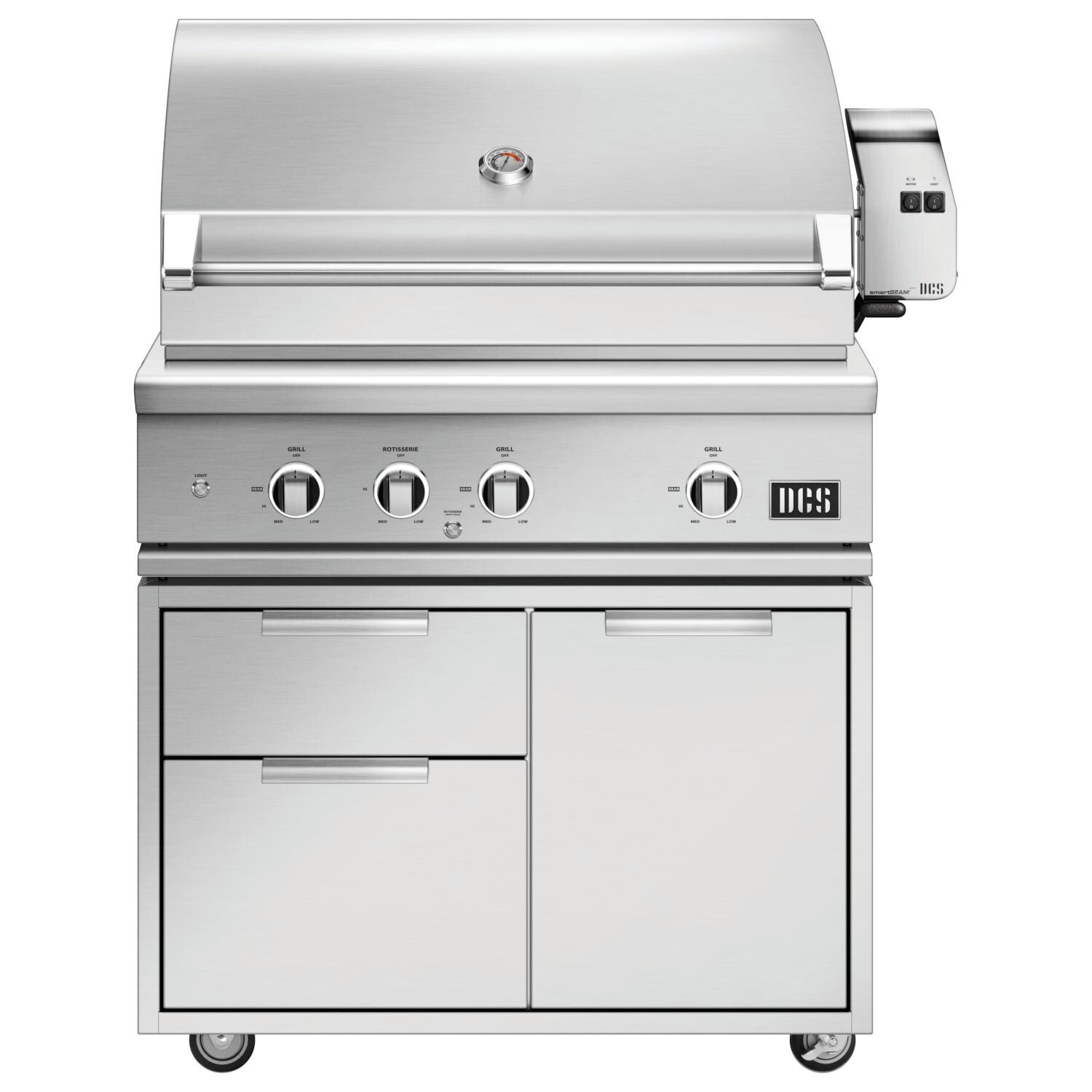 DCS BE1-36RC-L + CAD1-36E Series 9 Evolution 36-Inch Propane Gas Grill With Rotisserie - Grill thumbnail